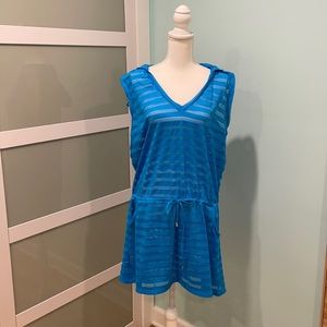 Calvin Klein Blue Turquoise Cover up L/XL EUC